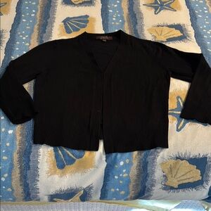 Women's Black cardigan waist length